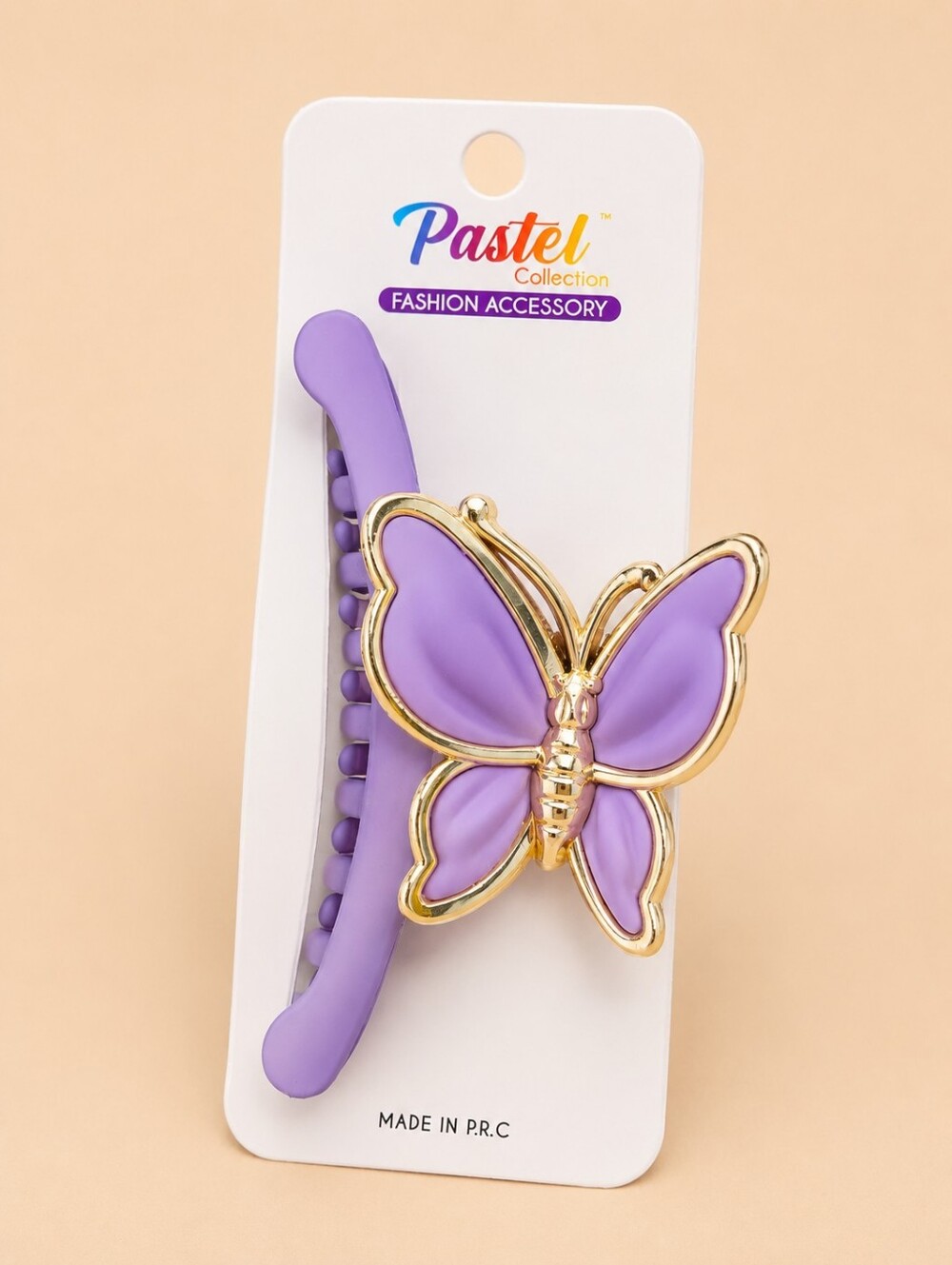 Pastel Collection womens hair claw clip Butterfly Fairy Soft Lavender Purple